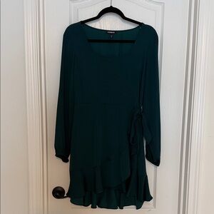 Express Teal Long Sleeve Dress
